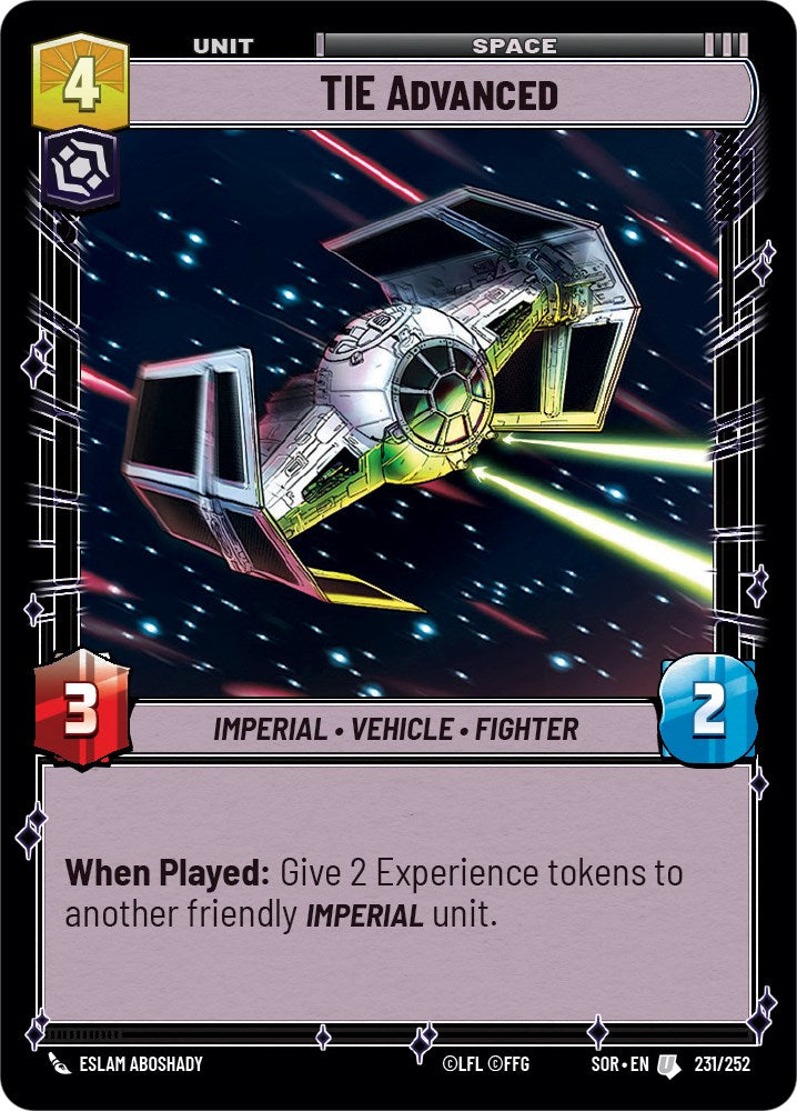 TIE Advanced (231/252) [Spark of Rebellion] | Arkham Games and Comics