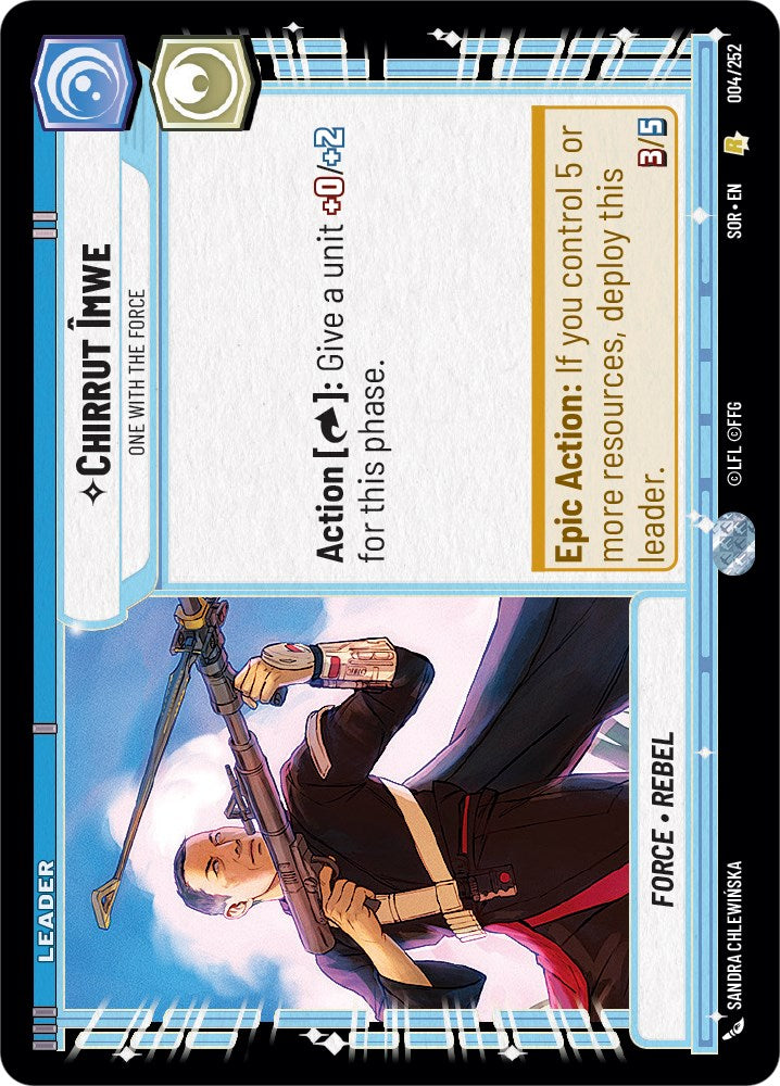 Chirrut emwe - One With The Force (004/252) [Spark of Rebellion] | Arkham Games and Comics
