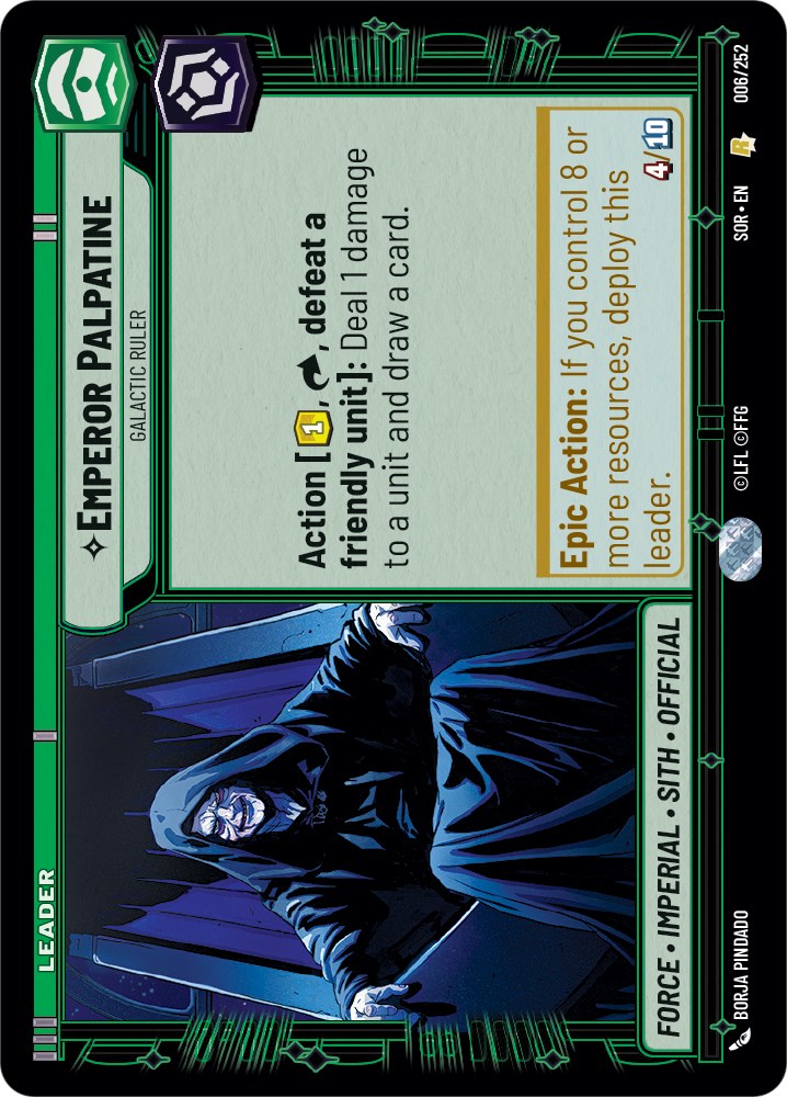 Emperor Palpatine - Galactic Ruler (006/252) [Spark of Rebellion] | Arkham Games and Comics