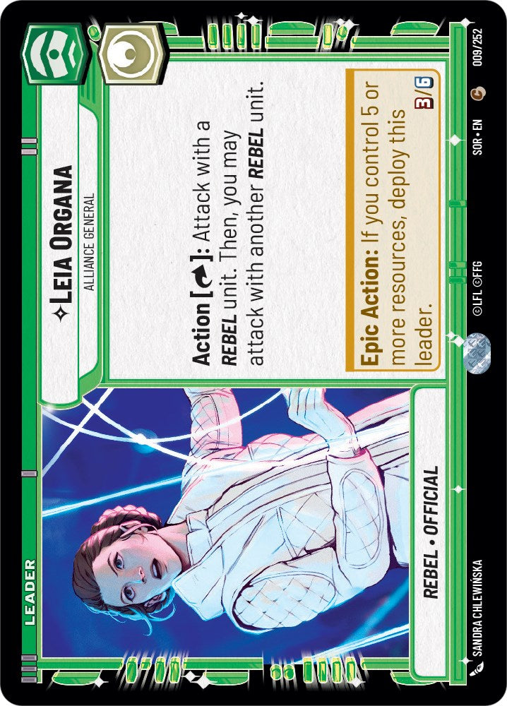 Leia Organa - Alliance General (009/252) [Spark of Rebellion] | Arkham Games and Comics