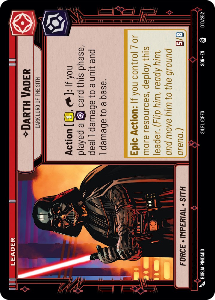 Darth Vader - Dark Lord of the Sith (010/252) [Spark of Rebellion] | Arkham Games and Comics