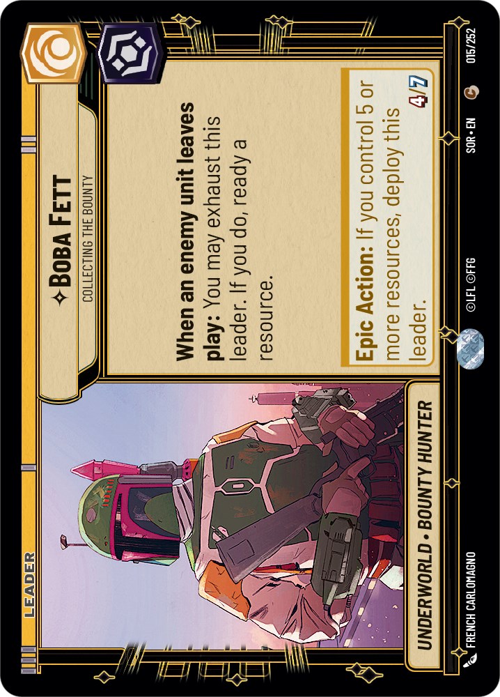 Boba Fett - Collecting the Bounty (015/252) [Spark of Rebellion] | Arkham Games and Comics