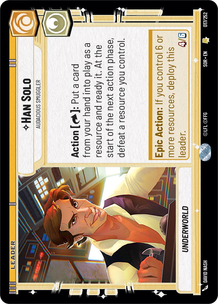 Han Solo - Audacious Smuggler (017/252) [Spark of Rebellion] | Arkham Games and Comics