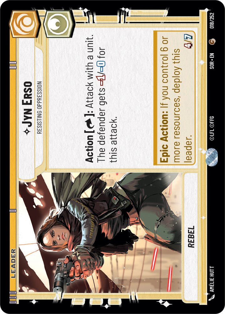 Jyn Erso - Resisting Oppression (018/252) [Spark of Rebellion] | Arkham Games and Comics