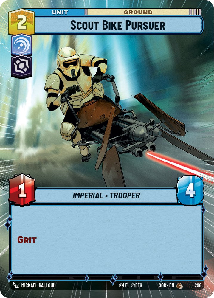 Scout Bike Pursuer (Hyperspace) (298) [Spark of Rebellion] | Arkham Games and Comics