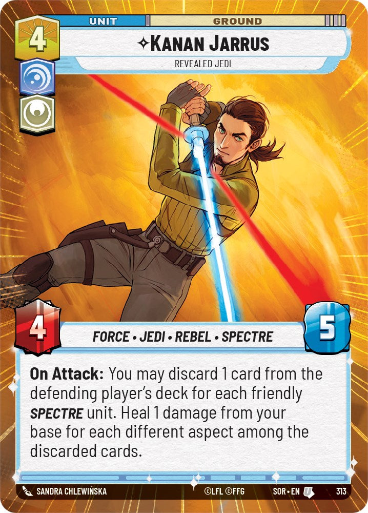 Kanan Jarrus - Revealed Jedi (Hyperspace) (313) [Spark of Rebellion] | Arkham Games and Comics