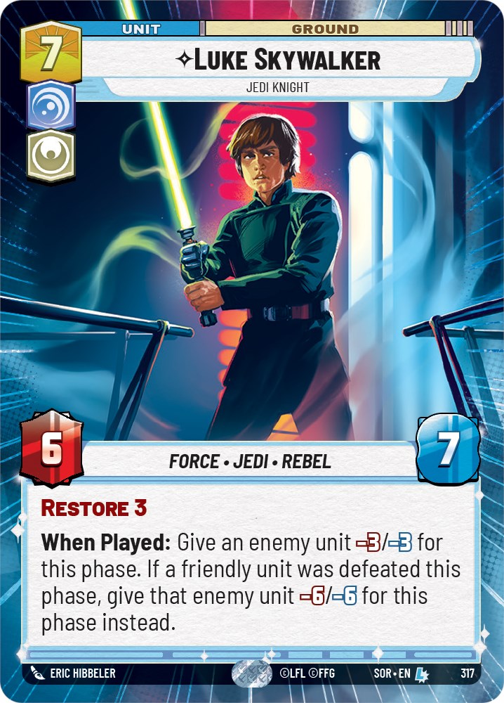 Luke Skywalker - Jedi Knight (Hyperspace) (317) [Spark of Rebellion] | Arkham Games and Comics