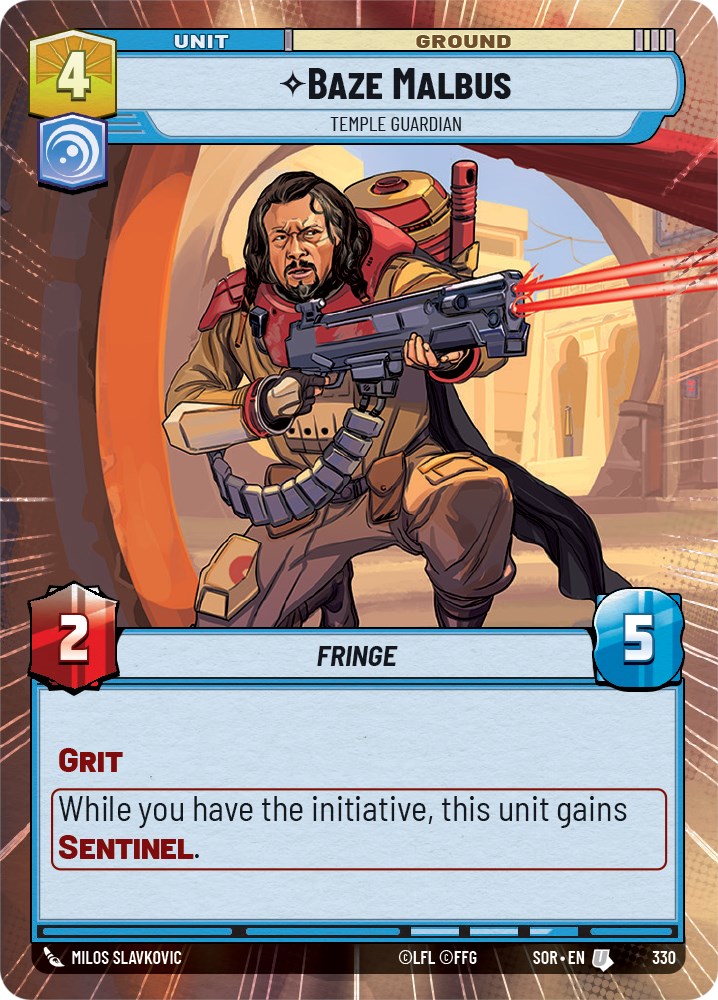 Baze Malbus - Temple Guardian (Hyperspace) (330) [Spark of Rebellion] | Arkham Games and Comics