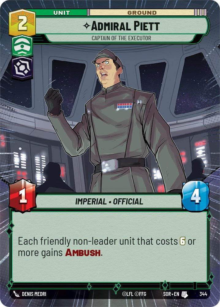 Admiral Piett - Captain of the Executor (Hyperspace) (344) [Spark of Rebellion] | Arkham Games and Comics