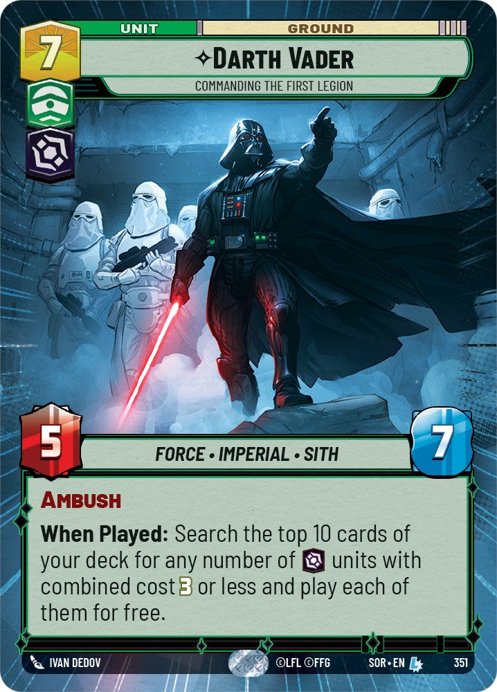 Darth Vader - Commanding the First Legion (Hyperspace) (351) [Spark of Rebellion] | Arkham Games and Comics