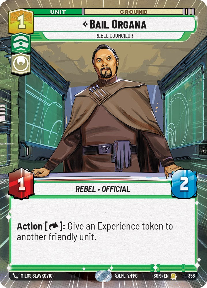 Bail Organa - Rebel Councilor (Hyperspace) (358) [Spark of Rebellion] | Arkham Games and Comics