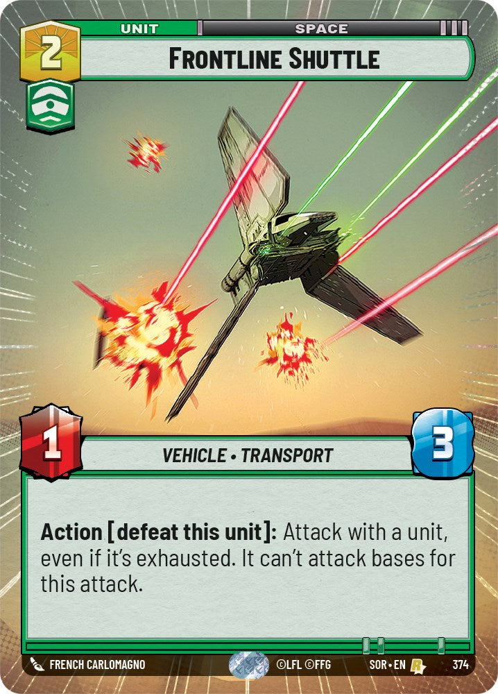 Frontline Shuttle (Hyperspace) (374) [Spark of Rebellion] | Arkham Games and Comics
