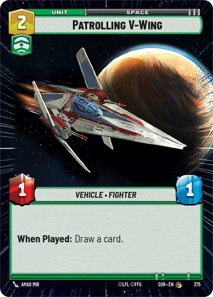 Patrolling V-Wing (Hyperspace) (375) [Spark of Rebellion] | Arkham Games and Comics