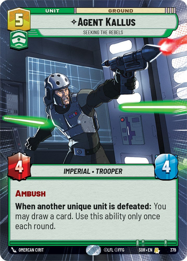 Agent Kallus - Seeking the Rebels (Hyperspace) (379) [Spark of Rebellion] | Arkham Games and Comics