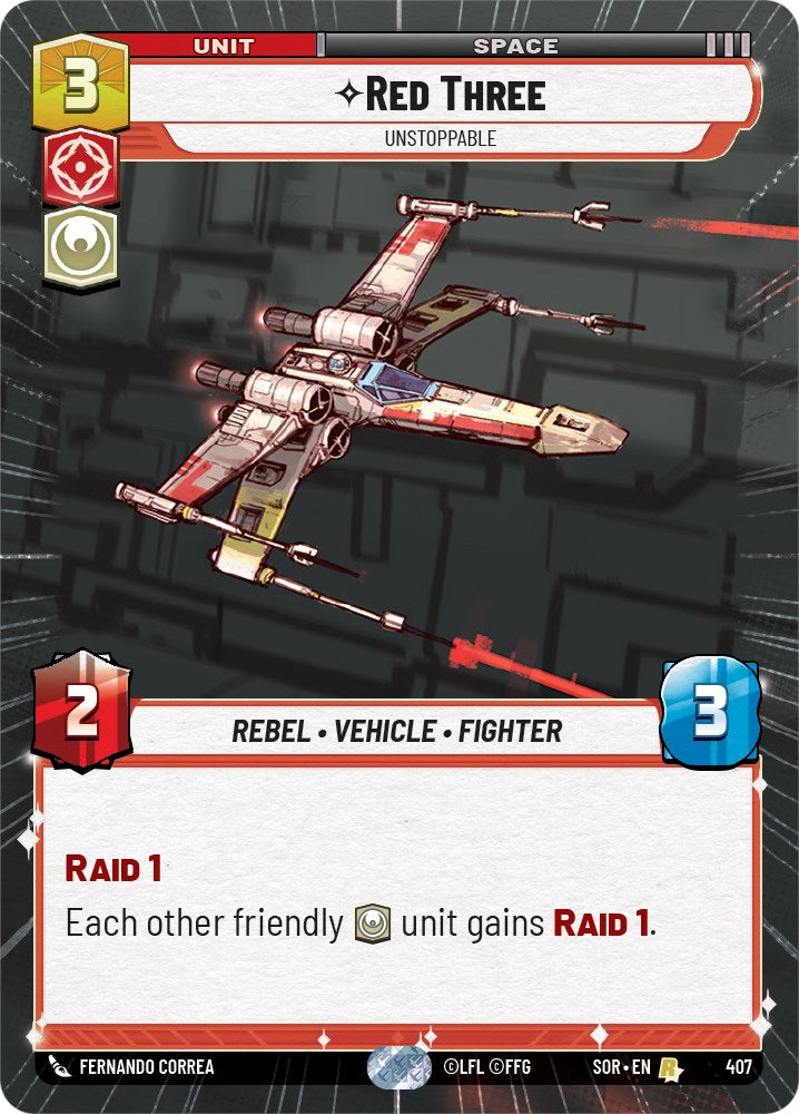 Red Three - Unstoppable (Hyperspace) (407) [Spark of Rebellion] | Arkham Games and Comics