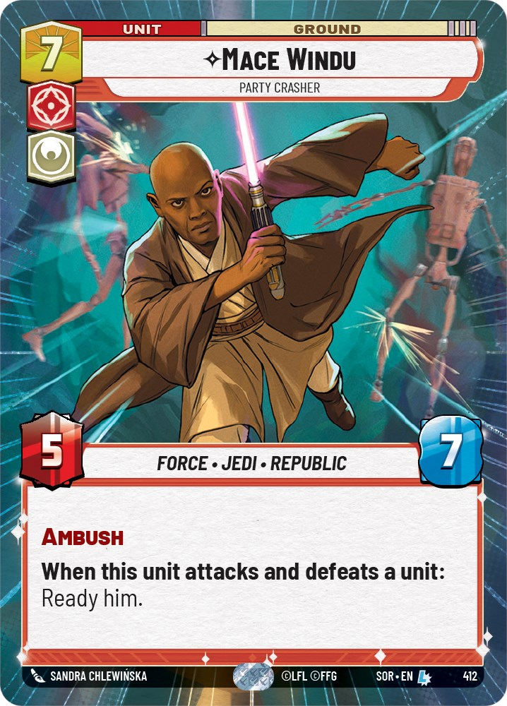 Mace Windu - Party Crasher (Hyperspace) (412) [Spark of Rebellion] | Arkham Games and Comics
