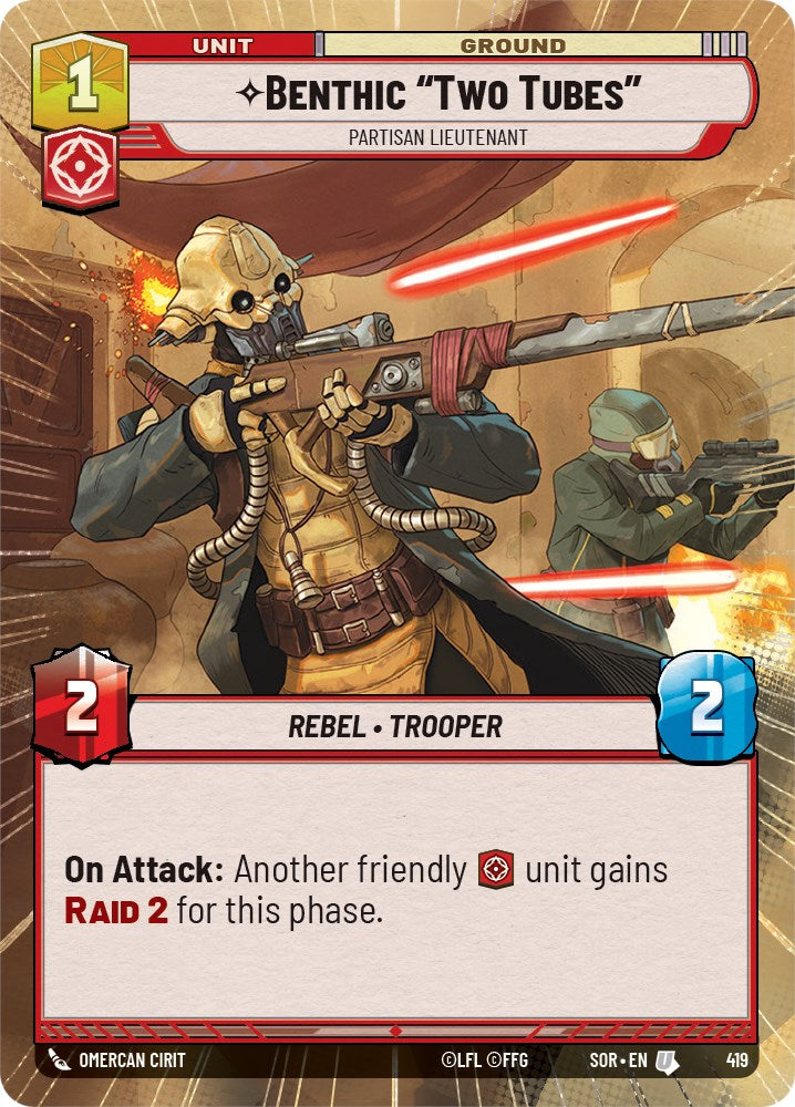 Benthic AuTwo TubesAu - Partisan Lieutenant (Hyperspace) (419) [Spark of Rebellion] | Arkham Games and Comics