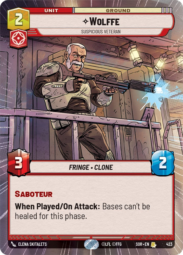 Wolffe - Suspicious Veteran (Hyperspace) (423) [Spark of Rebellion] | Arkham Games and Comics