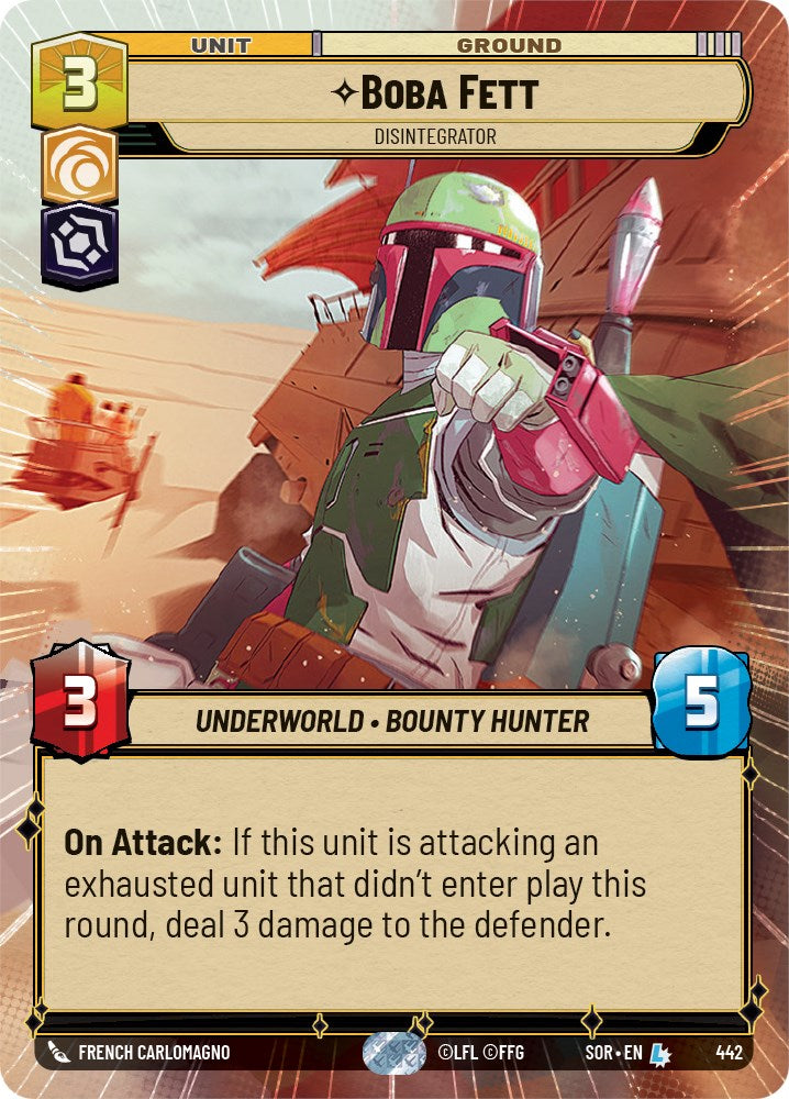 Boba Fett - Disintegrator (Hyperspace) (442) [Spark of Rebellion] | Arkham Games and Comics