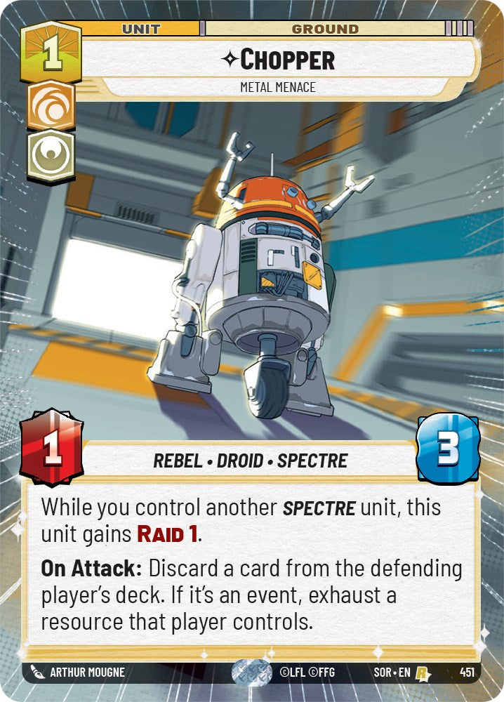 Chopper - Metal Menace (Hyperspace) (451) [Spark of Rebellion] | Arkham Games and Comics
