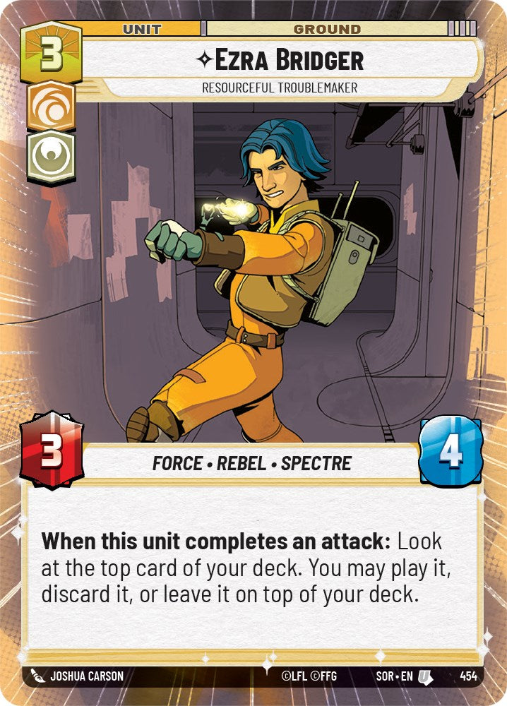 Ezra Bridger - Resourceful Troublemaker (Hyperspace) (454) [Spark of Rebellion] | Arkham Games and Comics