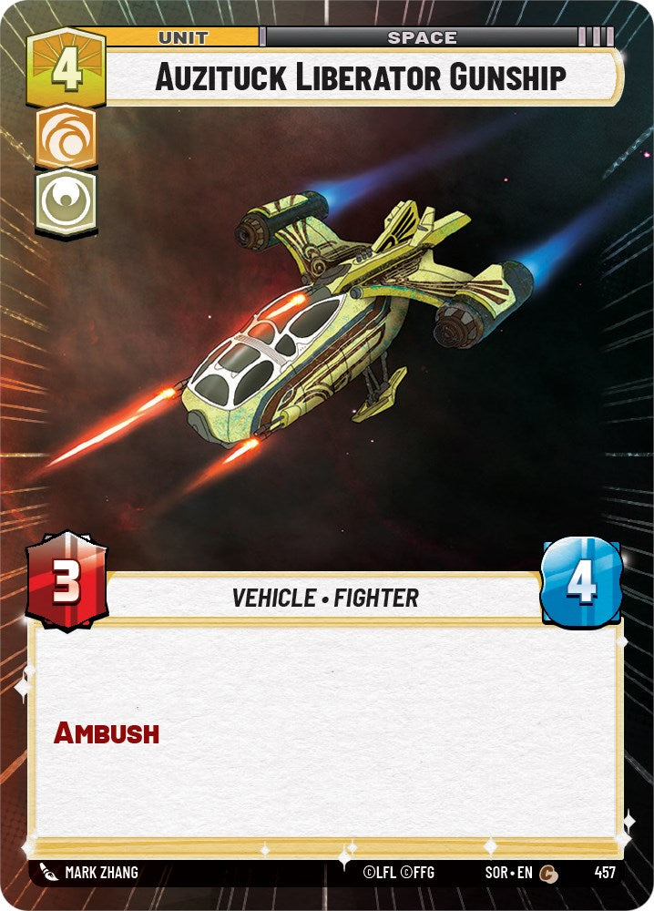 Auzituck Liberator Gunship (Hyperspace) (457) [Spark of Rebellion] | Arkham Games and Comics