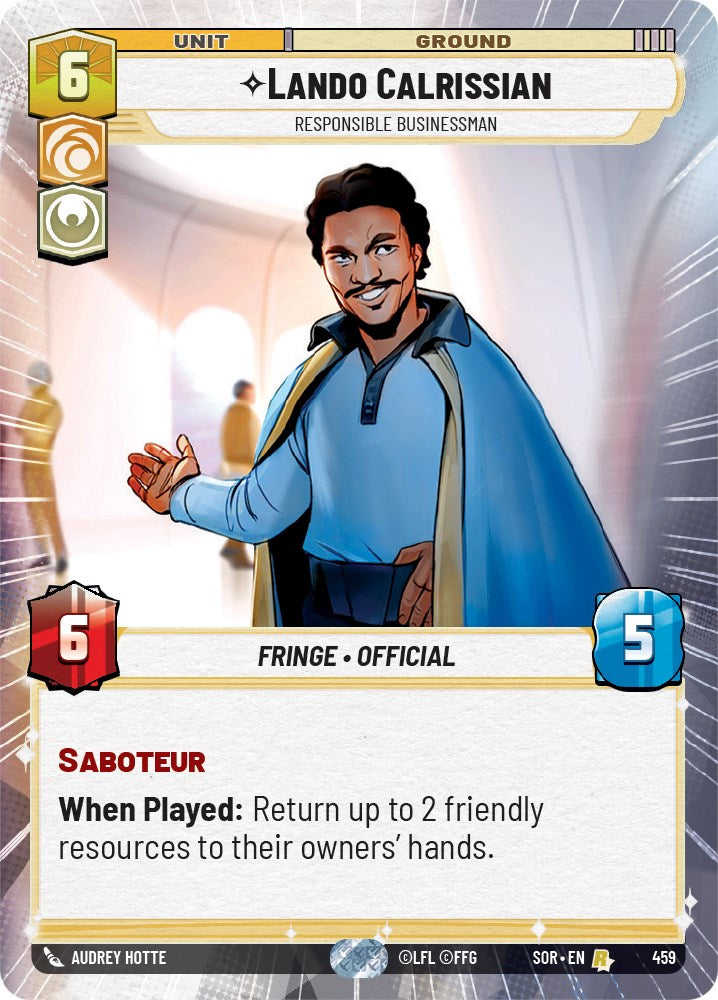 Lando Calrissian - Responsible Businessman (Hyperspace) (459) [Spark of Rebellion] | Arkham Games and Comics