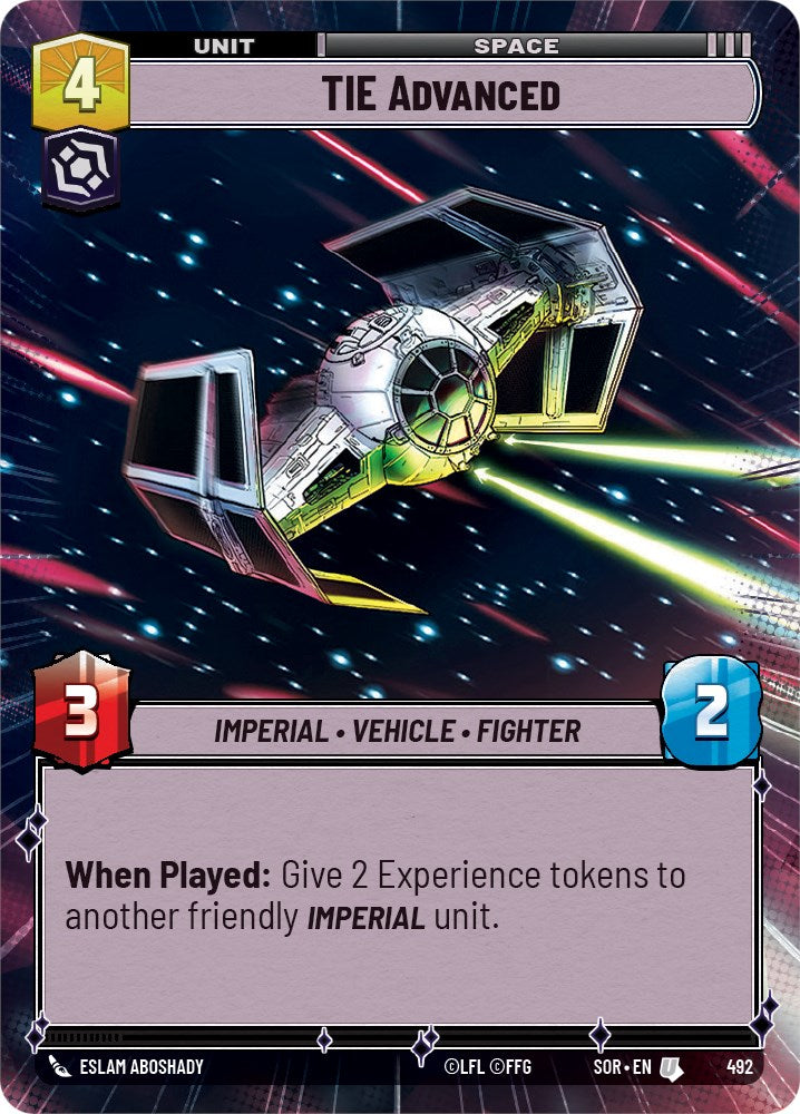 TIE Advanced (Hyperspace) (492) [Spark of Rebellion] | Arkham Games and Comics