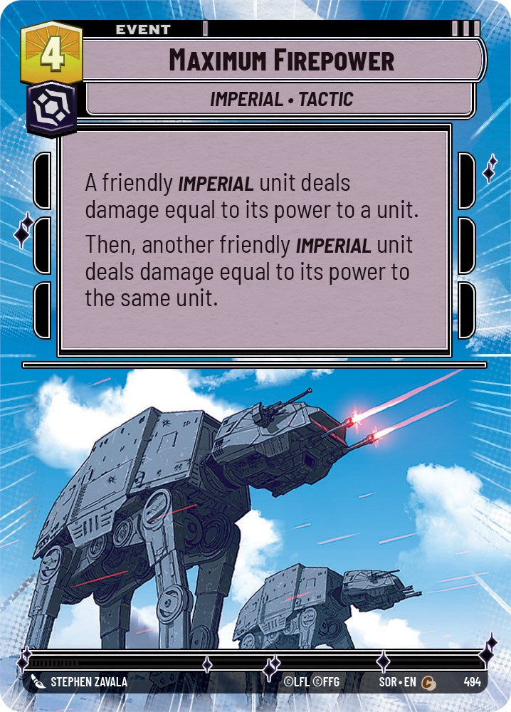 Maximum Firepower (Hyperspace) (494) [Spark of Rebellion] | Arkham Games and Comics