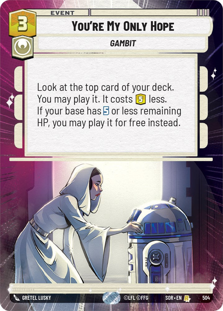 You're My Only Hope (Hyperspace) (504) [Spark of Rebellion] | Arkham Games and Comics