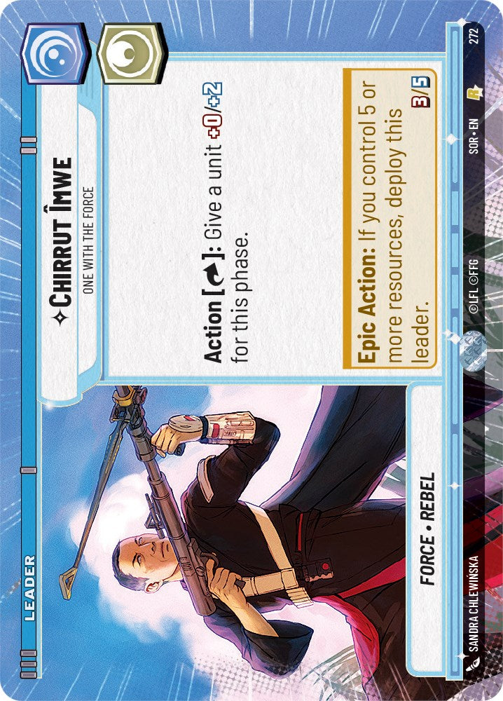 Chirrut emwe - One With The Force (Hyperspace) (272) [Spark of Rebellion] | Arkham Games and Comics