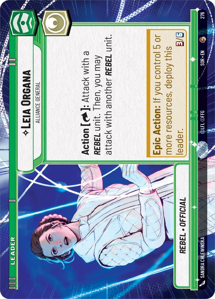 Leia Organa - Alliance General (Hyperspace) (276) [Spark of Rebellion] | Arkham Games and Comics
