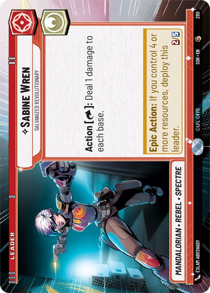 Sabine Wren - Galvanized Revolutionary (Hyperspace) (280) [Spark of Rebellion] | Arkham Games and Comics