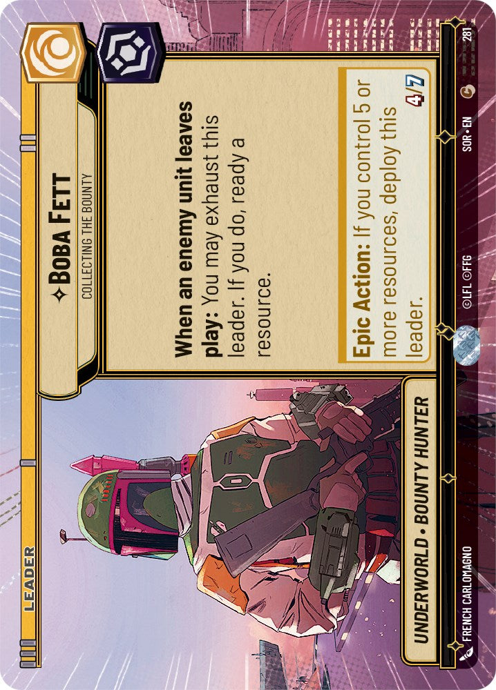 Boba Fett - Collecting the Bounty (Hyperspace) (281) [Spark of Rebellion] | Arkham Games and Comics