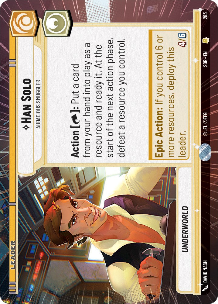 Han Solo - Audacious Smuggler (Hyperspace) (283) [Spark of Rebellion] | Arkham Games and Comics