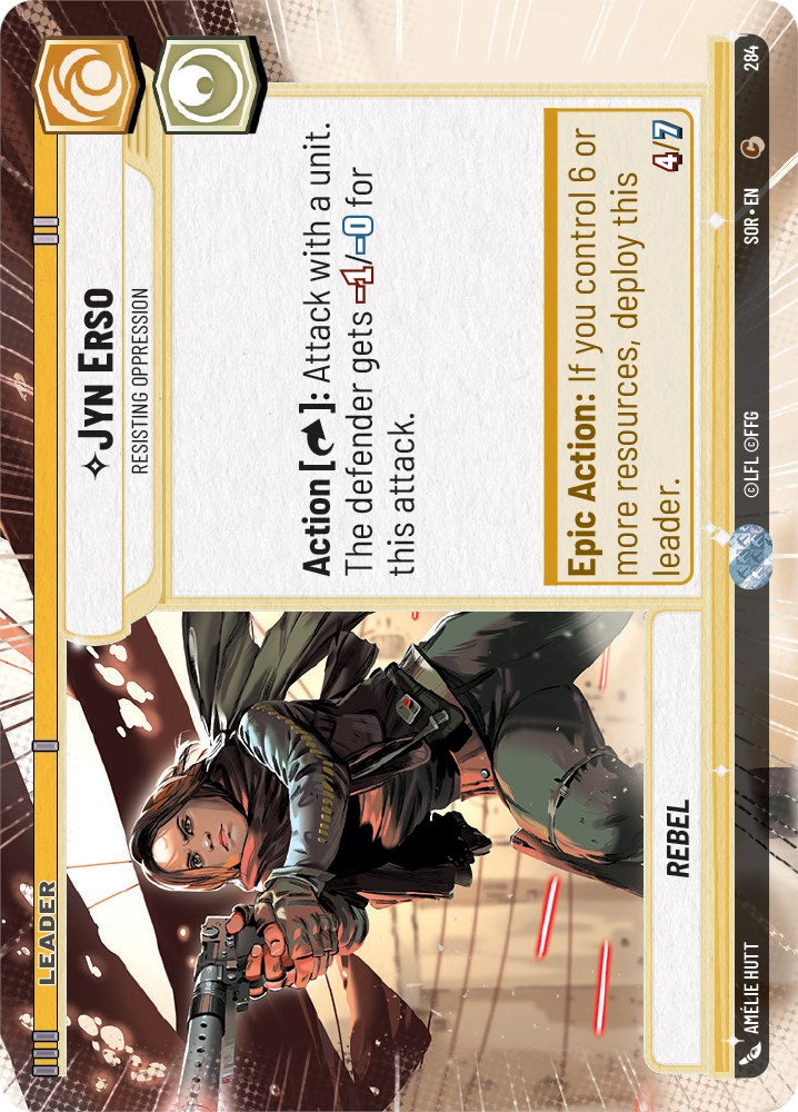 Jyn Erso - Resisting Oppression (Hyperspace) (284) [Spark of Rebellion] | Arkham Games and Comics