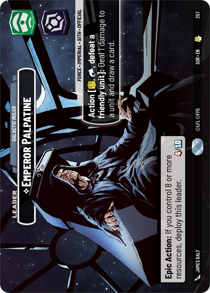 Emperor Palpatine - Galactic Ruler (Showcase) (257) [Spark of Rebellion] | Arkham Games and Comics