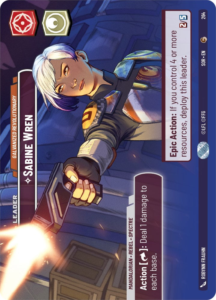 Sabine Wren - Galvanized Revolutionary (Showcase) (264) [Spark of Rebellion] | Arkham Games and Comics