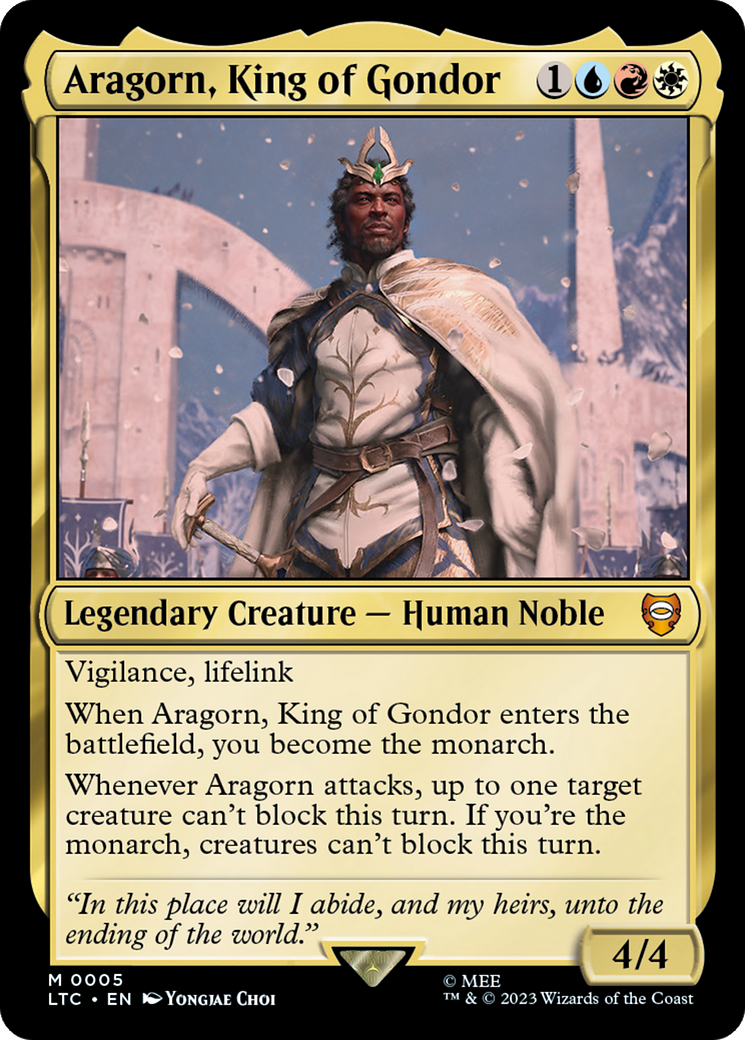 Aragorn, King of Gondor [The Lord of the Rings: Tales of Middle-Earth Commander] | Arkham Games and Comics