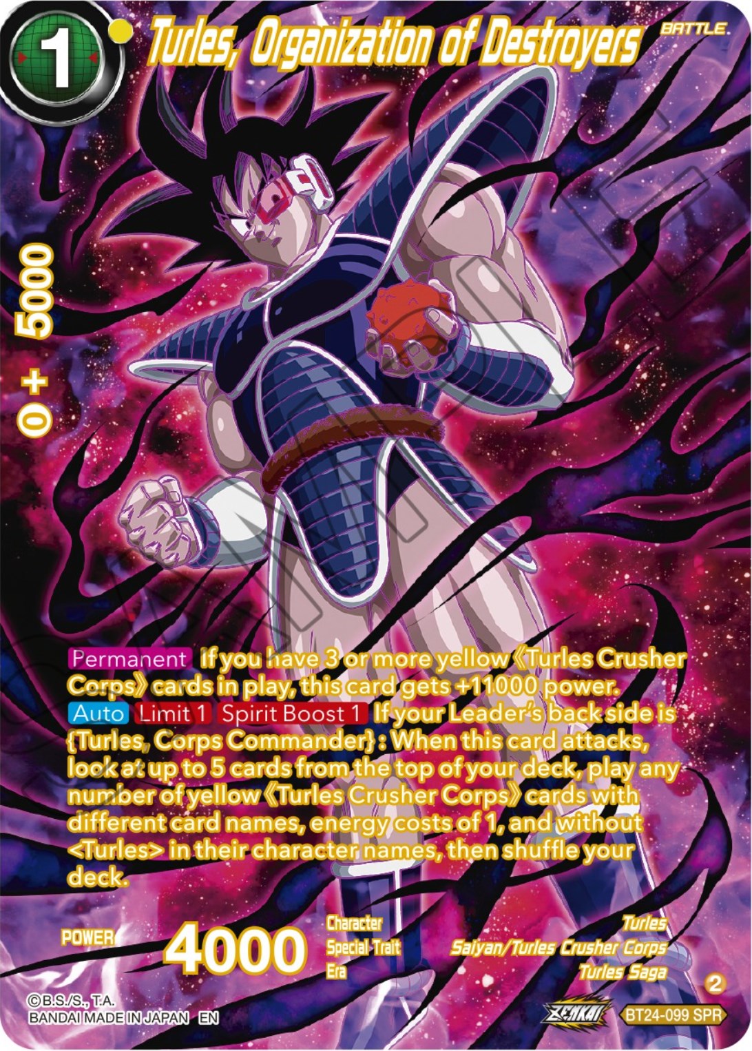 Turles, Organization of Destroyers (SPR) (BT24-099) [Beyond Generations] | Arkham Games and Comics