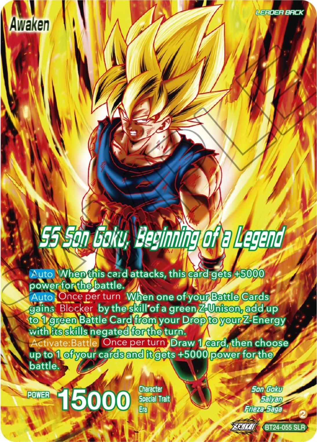 Son Goku // SS Son Goku, Beginning of a Legend (SLR) (BT24-055) [Beyond Generations] | Arkham Games and Comics