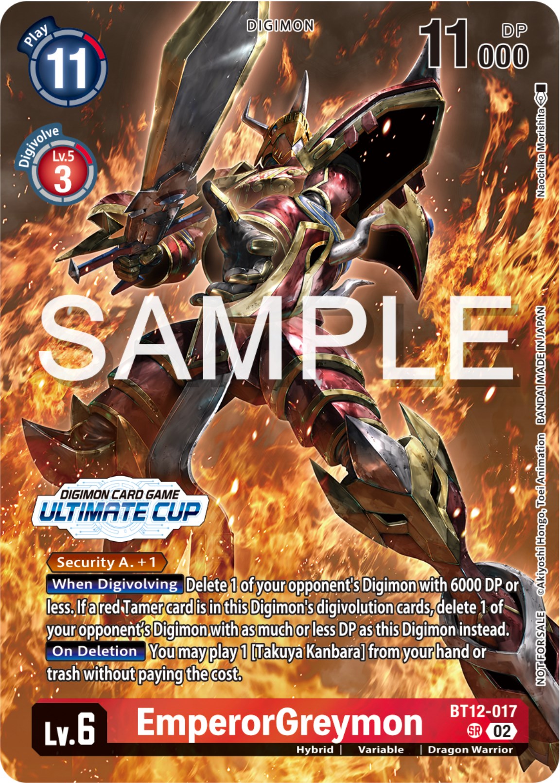 EmperorGreymon [BT12-017] (Ultimate Cup 2024) [Across Time Promos] | Arkham Games and Comics
