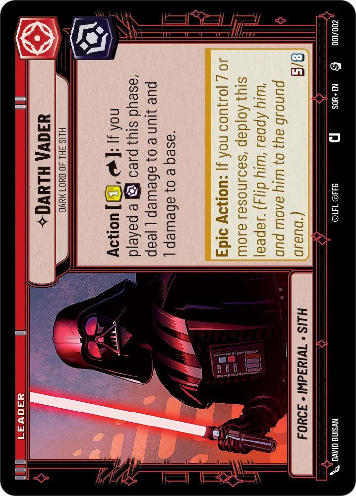 Darth Vader - Dark Lord of the Sith (001/002) [Spark of Rebellion Promos] | Arkham Games and Comics