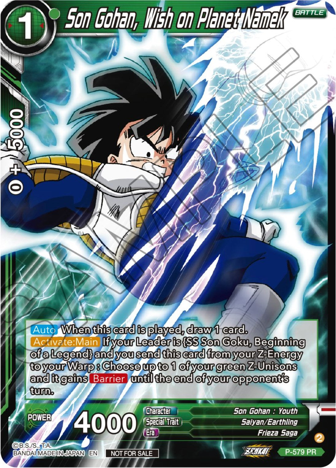 Son Gohan, Wish on Planet Namek (Zenkai Series Tournament Pack Vol.7) (P-579) [Tournament Promotion Cards] | Arkham Games and Comics