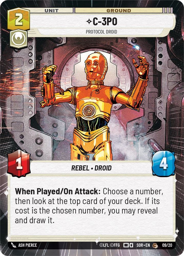 C-3PO - Protocol Droid (Hyperspace) (Weekly Play Promo) (9/20) [Spark of Rebellion Promos] | Arkham Games and Comics
