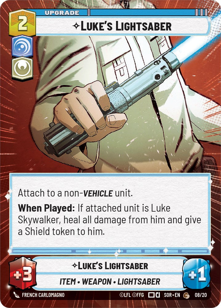 Luke's Lightsaber (Hyperspace) (Weekly Play Promo) (8/20) [Spark of Rebellion Promos] | Arkham Games and Comics