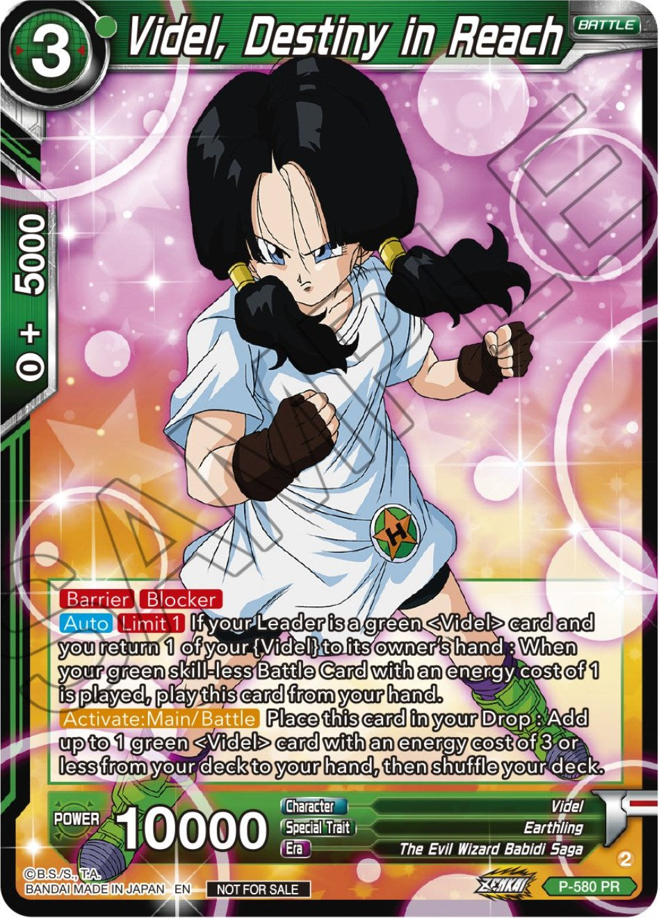 Videl, Destiny in Reach (Zenkai Series Tournament Pack Vol.7) (P-580) [Tournament Promotion Cards] | Arkham Games and Comics