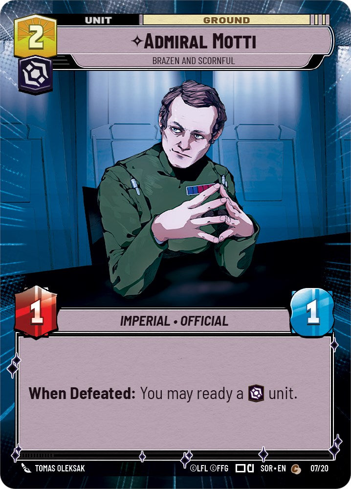 Admiral Motti - Brazen and Scornful (Hyperspace) (Weekly Play Promo) (7/20) [Spark of Rebellion Promos] | Arkham Games and Comics
