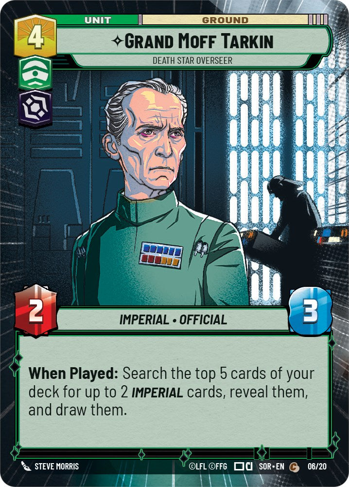 Grand Moff Tarkin - Death Star Overseer (Hyperspace) (Weekly Play Promo) (6/20) [Spark of Rebellion Promos] | Arkham Games and Comics