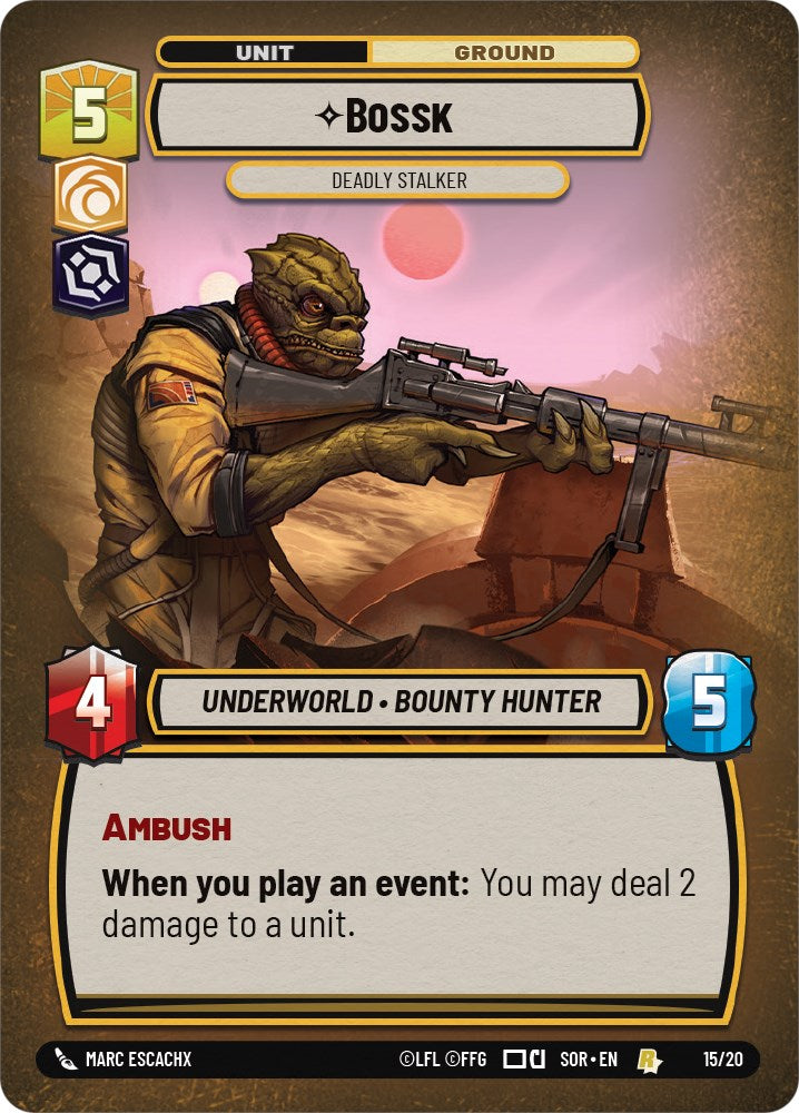 Bossk - Deadly Stalker (Weekly Play Promo) (15/20) [Spark of Rebellion Promos] | Arkham Games and Comics